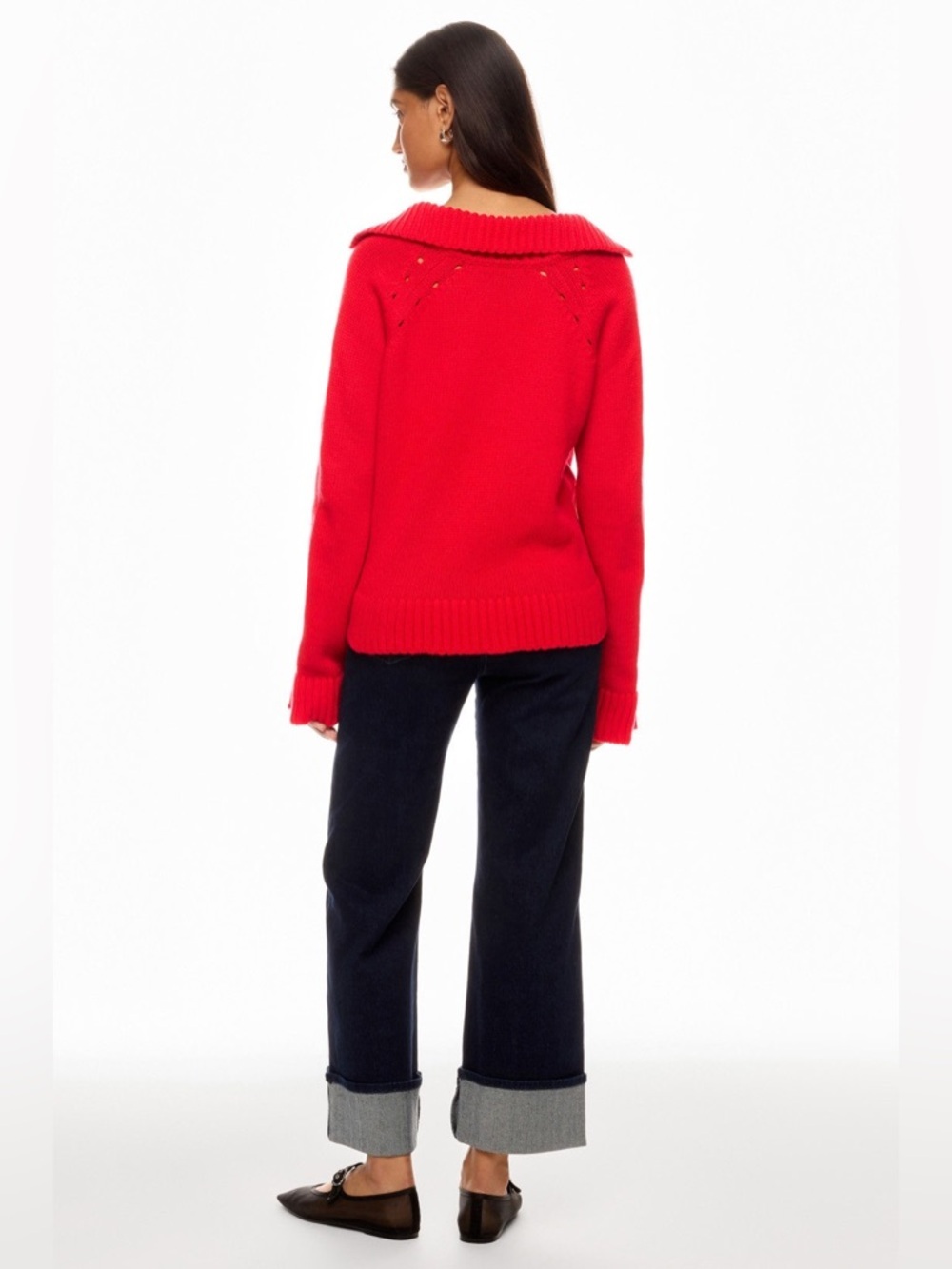 Ciao Lucia Women’s Red Belinha Pullover Sweater, Size Medium - Picture 3 of 14